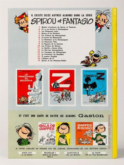 null FRANQUIN
Spirou et Fantasio.
Les voleurs de Marsupilami.
Edition de 1965 dos...