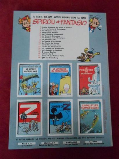 null FRANQUIN
Spirou et Fantasio.
Z comme Zorglub.
Edition de 1967 dos gris à l'état...