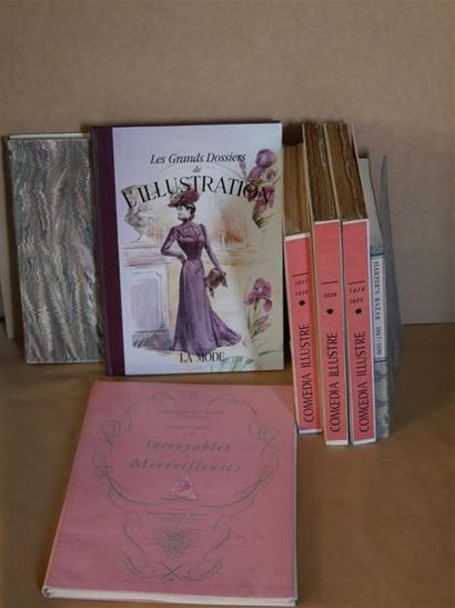 null Lot de livres brochés sur le thème de la mode dont: Comedia Illustre (1911-1914,...