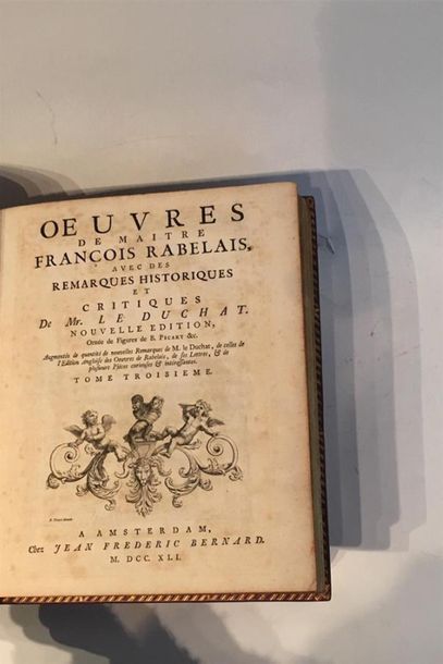 null RABELAIS (François). 
Oeuvres de Maître François Rabelais. Amsterdam, chez Jean-Frédéric...