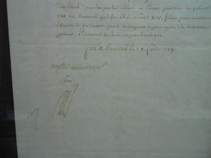 null [LOUIS XVI] (1754-1793).
Pièce signée à F.L.J. La Borde de Mereville, administrateur...