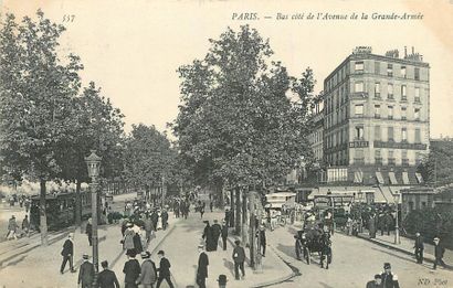 null 37 CARTES POSTALES LOCOMOTIONS : Sur Paris. Autobus, Tramways & Attelages. Dont"...