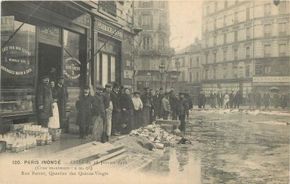 null 28 CARTES POSTALES INONDATIONS 1910 : Sélection Paris. Dont" Le Port des Saints...