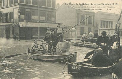 null 28 CARTES POSTALES INONDATIONS 1910 : Sélection Paris. Dont" Le Port des Saints...