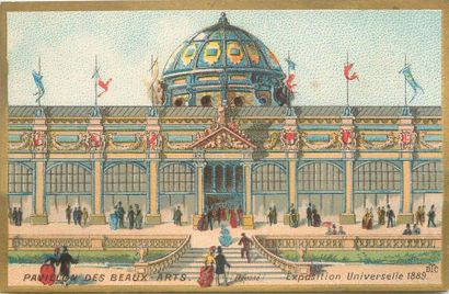 null 38 CHROMOS & IMAGES : Paris - Exposition de 1889. "Habitations-14, Expositions-6,...