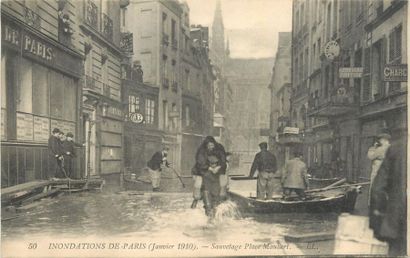 null 155 CARTES POSTALES INONDATIONS 1910 : Paris - Divers Arrondissements & Divers...