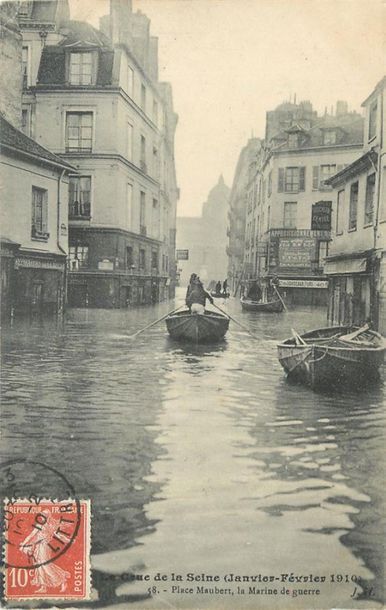 null 67 CARTES POSTALES INONDATIONS 1910 : Paris. Divers Editeurs. Dont" La tournée...