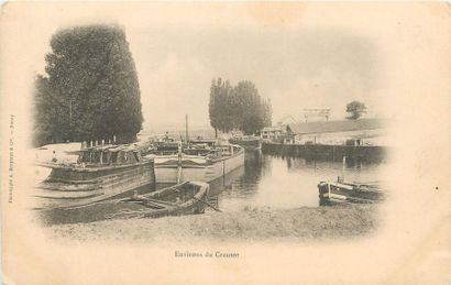 null 55 CARTES POSTALES CANAUX & PENICHES : Divers. Dont" Agen-Le Canal et le Coteau,...