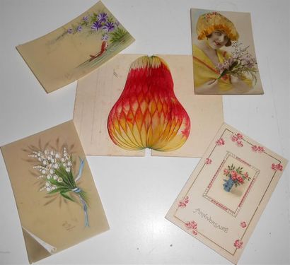 null 64 CARTES POSTALES FANTAISIES : Sélection. Dont" Ouvrant comme un livre avec...