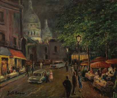 null HERPIN Émile (XXe siècle)
Montmartre et le Sacré-Coeur
Huile sur panneau, signé...