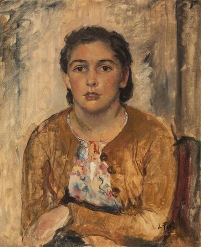 null L. FRE (Ecole du XXe siècle)
Portrait de jeune femme
Huile sur toile signée...