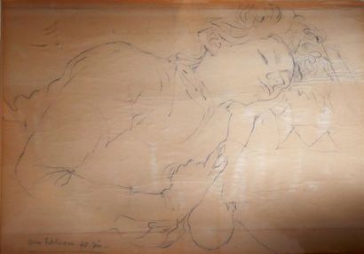 null EDELMANN Jean (1916-2008)
La femme endormie 1948
Mine de plomb sur papier signée...