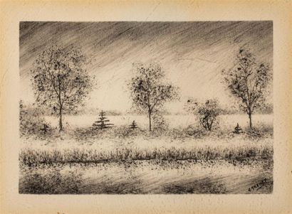 null THONET Victor (1885-1952)
Composition et paysage
Six gravures encadrées sous...