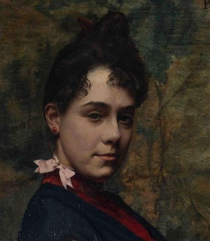 null ARCHAINBAUD Paul (XIXe siècle)
Portrait de jeune femme au noeud rose
Huile sur...