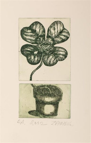 null PANASIUK Teresa (née en 1938)
La fleur
Epreuve d'artiste en couleur annotée...