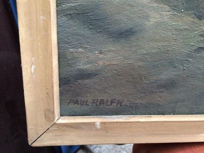 null Ecole XXème siècle
Paysage de mer
Huile sur toile signée en bas à gauche Paul...