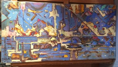null BEYER Lucien (198-1983)
Composition en bleu
Huile sur toile signée en bas à...