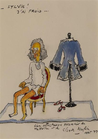 null DAUPHIN Claude (1903-1978), Acteur & Comédien
Auto-portrait caricaturé
Dessin,...