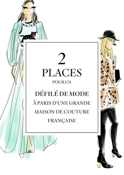 null 2 Places pour un défilé de mode à Paris d'une grande maison de couture française...