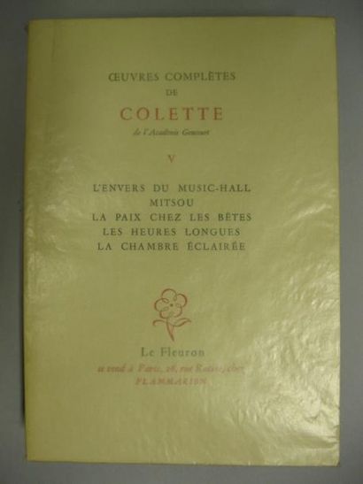 15 LIVRES: Colette, Oeuvres complètes, Paris,...