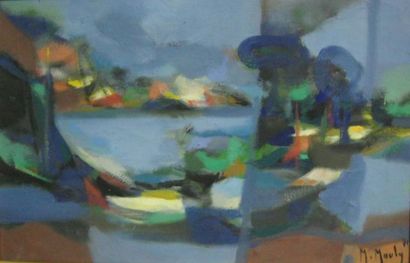 Marcel MOULY (1918-2008) Lac de Killarney, Irlande du Sud. Huile sur toile signée...