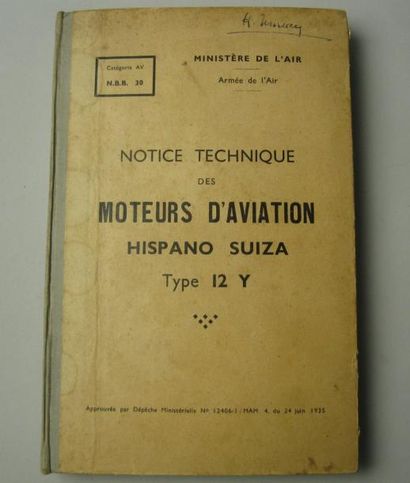 null Document. Hispano-Suiza. Notice technique des moteurs d'aviation Hispano-Suiza...