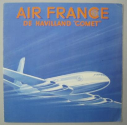 null Document. Air France. Plaquette publicitaire dépliante du De Havilland "Comet"....
