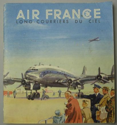 null Document. Air France, Long-courriers du ciel. Livret publicitaire avec les avions...