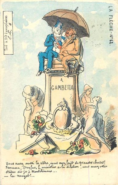 null 6 CARTES POSTALES POLITIQUE : Caricatures - La Flèche-E.Louvet Editeur, tirée...