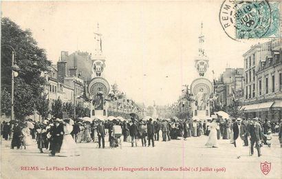 null 186 CARTES POSTALES MARNE : La Ville de Reims. Dont" Perspective de la rue Cérès...