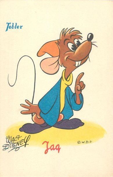 null 42 CARTES POSTALES ILLUSTRATEUR : Walt Disney pour le Chocolat Tobler. Dont"...