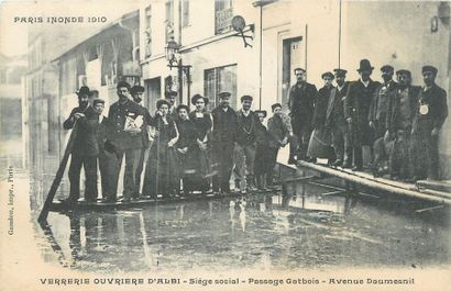 null 28 CARTES POSTALES INONDATIONS 1910 : Sélection. Dont" Verrerie Ouvrière d'Albi-Siège...