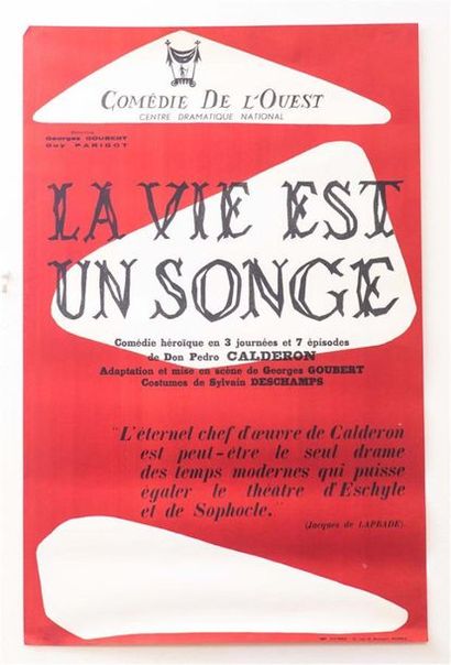 null AFFICHES DE THEATRE (environs 28) : 1957-1975. Comédie de l'Ouest-Centre Dramatique...