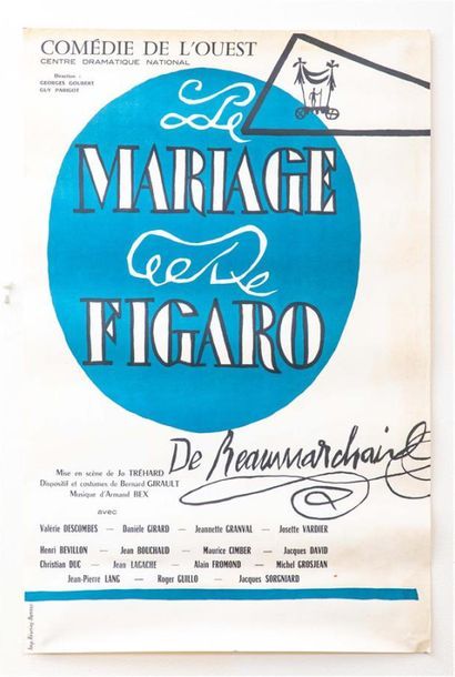 null AFFICHES DE THEATRE (environs 28) : 1957-1975. Comédie de l'Ouest-Centre Dramatique...