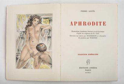 null LOUYS ( Pierre). Aphrodite. Paris, Athéna,1951, in-8, br. couv. ill.
Illustrations,...