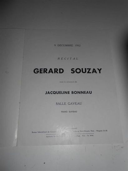 null 12 PROGRAMMES : Spectacles. "Théâtre National de l'Opéra-28.09.1949, Moulins-Salle...