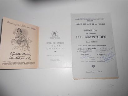 null 12 PROGRAMMES : Spectacles. "Théâtre National de l'Opéra-28.09.1949, Moulins-Salle...