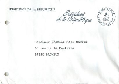 null [POLITIQUE]. Ensemble de 5 Courriers adressés à M.MARTIN Charles-Noël, Physicien...