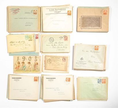 null Lettres période 1939-1945 dont oblitérations de Colmar + Divers.