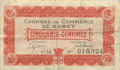 null Billets Français. 15.
10-Chambre de Commerce : 1 Fr-Chateauroux et de l'Indre,...