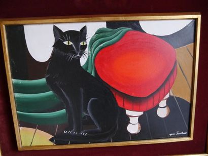 null Yves FAUCHEUR
Le chat
Huile sur toile
Signé en bas à droite
38 x 54,5 cm