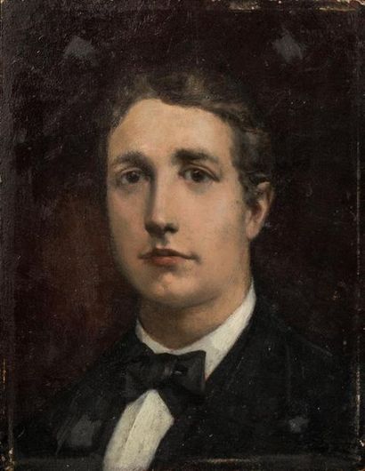 null CARRIERE Eugène (1848-1906)
Portrait de jeune homme
Huile sur panneau, signée...