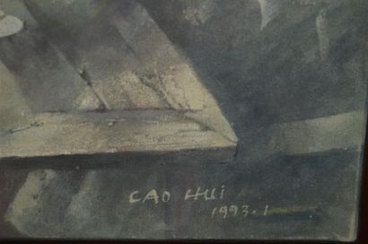 null CAO HUI (1952)
La maison de thé, 1993
Huile sur toile signée et datée 93 en...