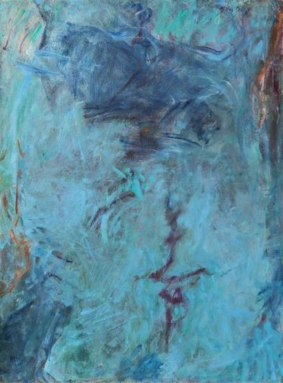 null BEN DOV Hanna (1919-2009)
Composition abstraite bleue
Huile sur toile signée...