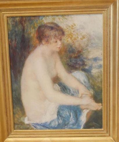 null RENOIR Pierre-Auguste (1841-1919) d'après
Le nu bleu
Impression marouflée sur...