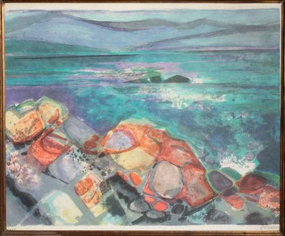 null HILAIRE Camille (1916-2004)
Plage et montagne
Lithographie en couleur.
Signée...