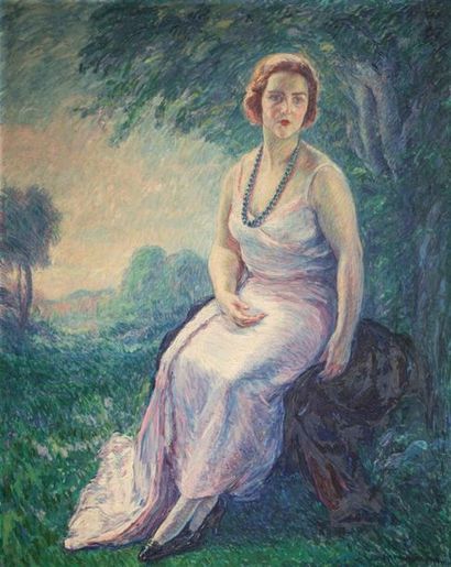 null William MALHERBE (1884 - 1951)
Portrait de Mme Caroline LEBOVICI
Huile sur toile,...