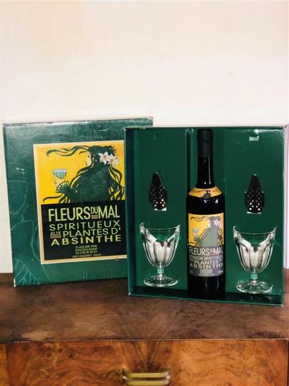 null Coffret "La Fleur du Mal" avec Absinthe et deux cuillères à absinthe