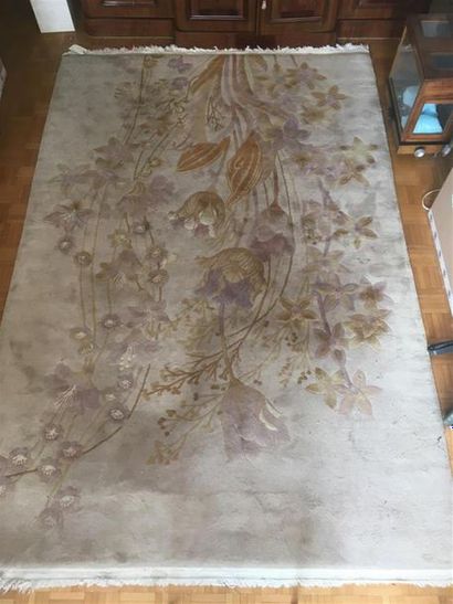 null Tapis moderne à décor de fleurs 
275 x 183 cm