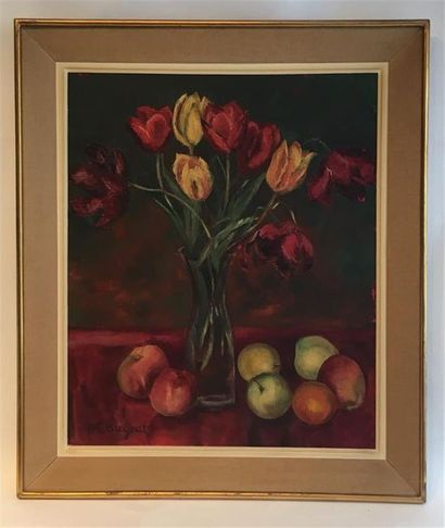 null BREYNAT M. (XXe siècle)
Nature morte aux tulipes
Huile sur toile signée en bas...